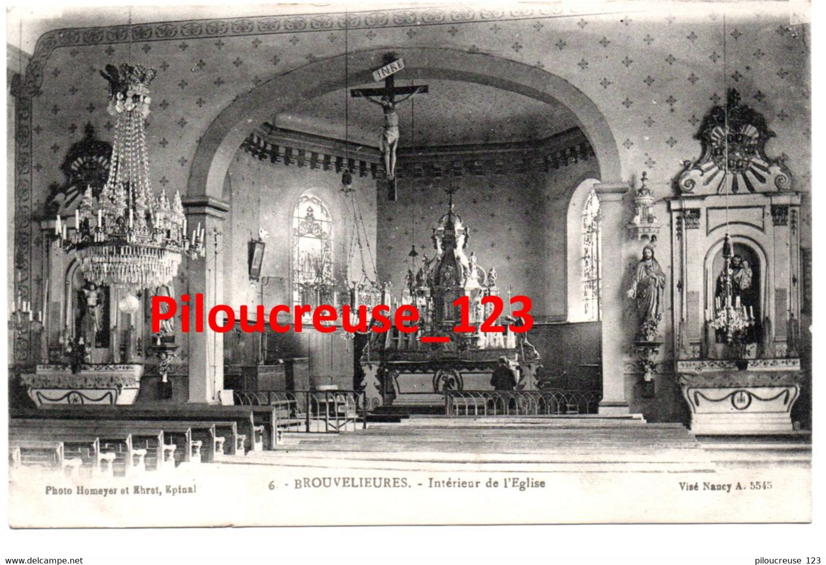 88 Vosges - BROUVELIEURES - " Intérieur De L'Eglise " - Brouvelieures