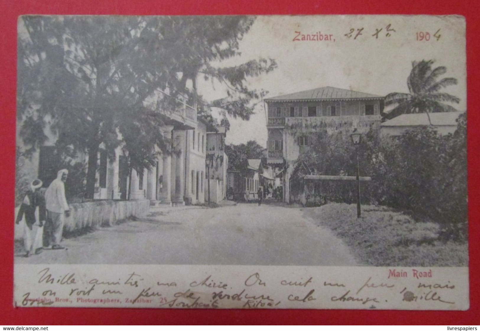 Zanzibar Main Road Cpa 1904 Ecrite Tanzanie - Tanzanie