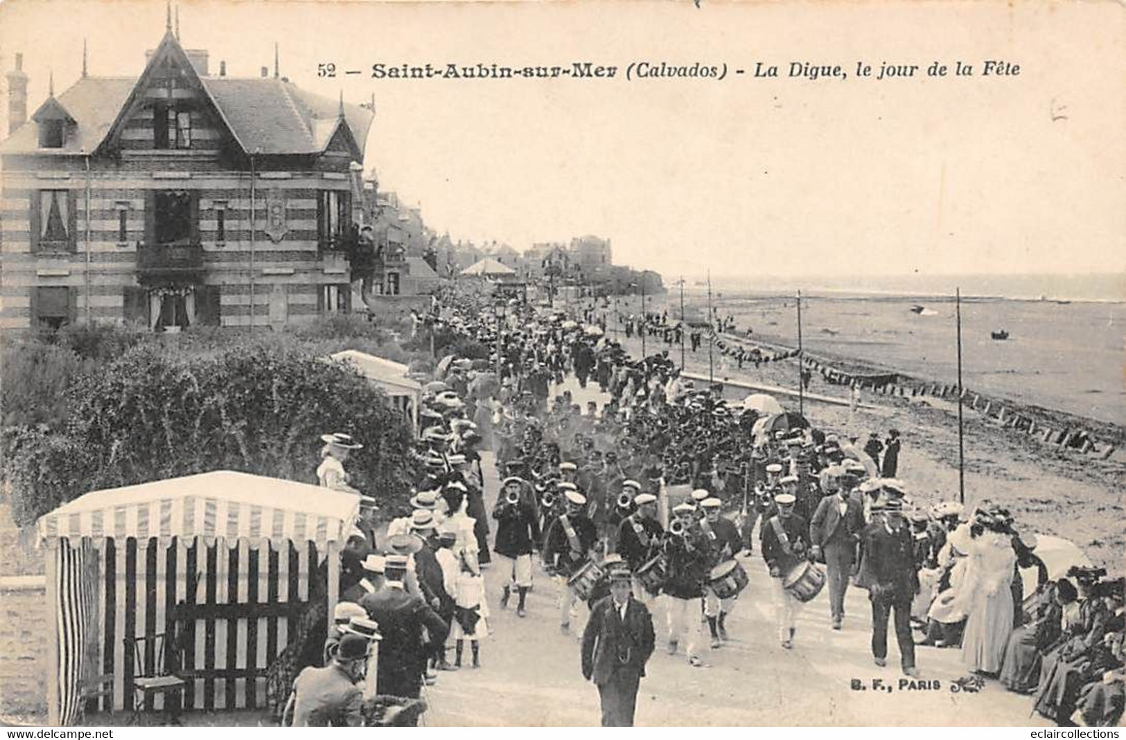 Saint Aubin Sur Mer            14            La Digue Le Jour De La Fête          (voir Scan) - Saint Aubin