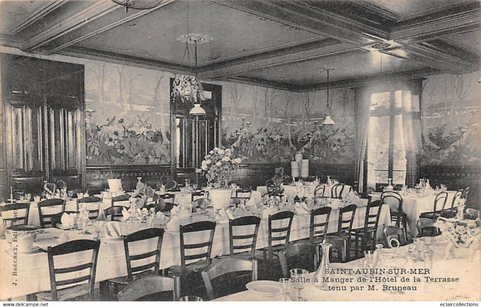 Saint Aubin Sur Mer            14        Salle A Manger De L'Hôtel De La Terrasse         (voir Scan) - Saint Aubin