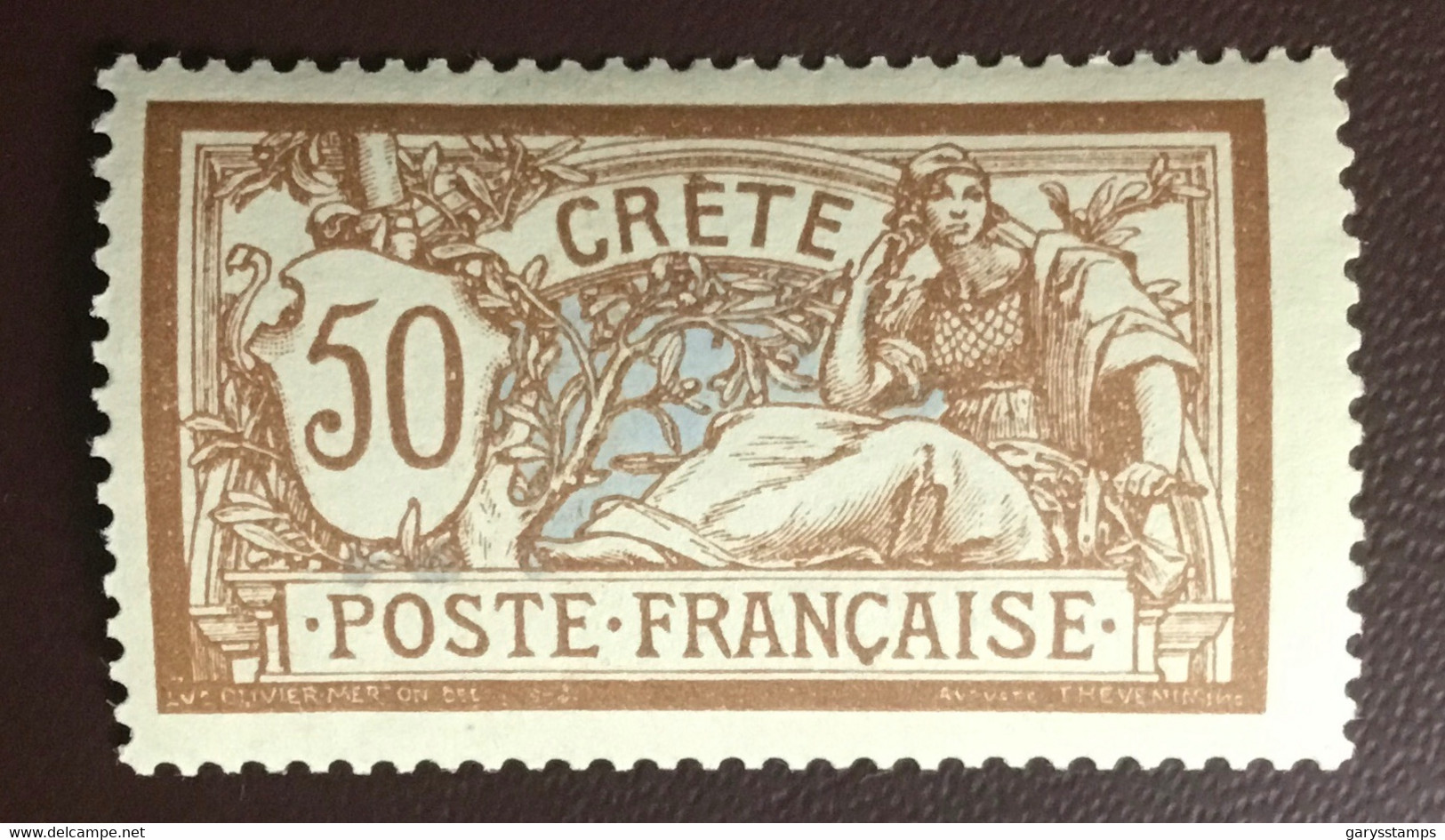 French Crete 1902 50c Merson Y&T 12 MNH - Unused Stamps