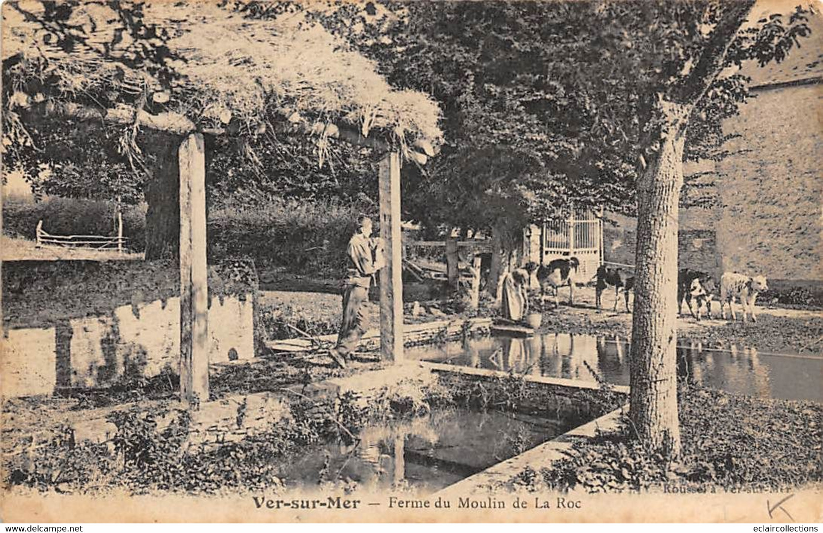 Ver Sur Mer         14         Ferme Du Moulin De La Roc. Abreuvoir      (voir Scan) - Autres & Non Classés