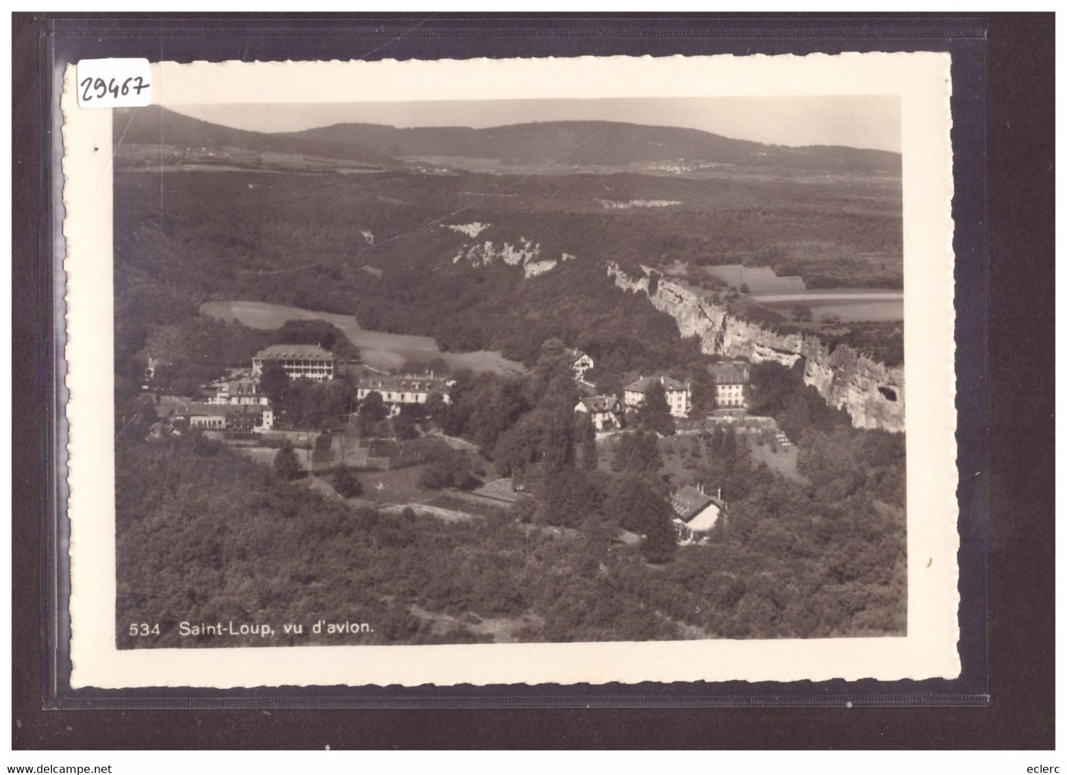 FORMAT 10x15cm - DISTRICT DE COSSONAY - HOPITAL DE ST LOUP VU D'AVION - TB - Cossonay