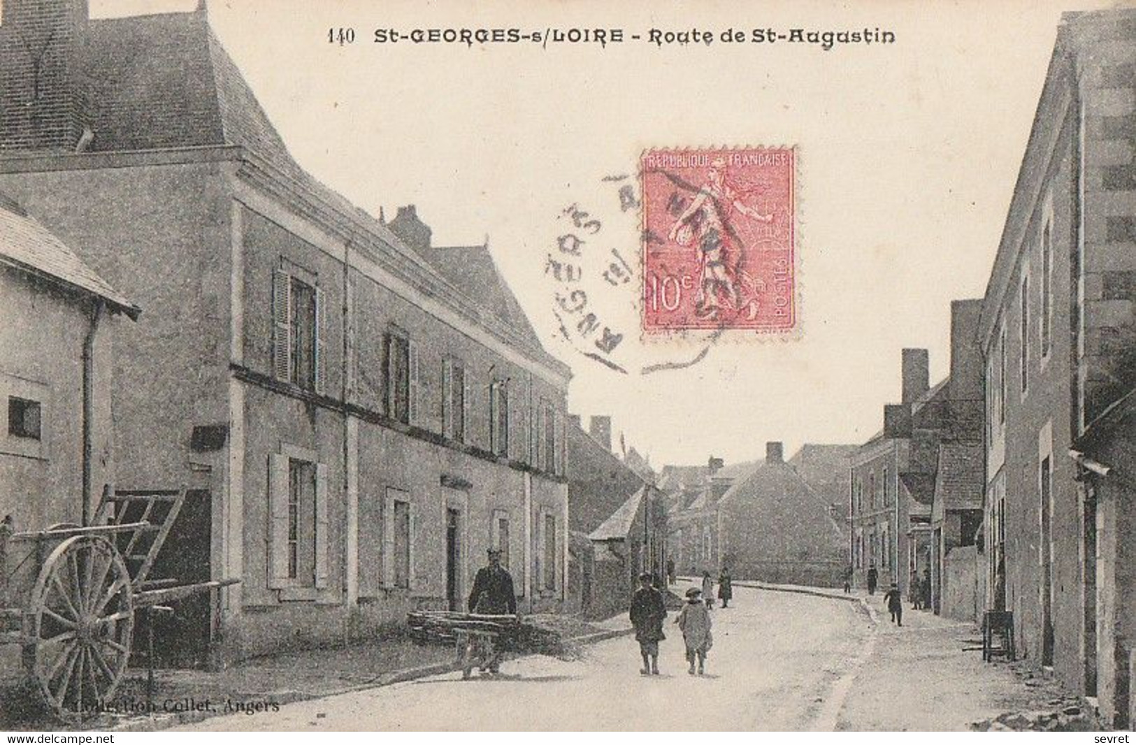 St-GEORGES-sur-LOIRE. - Route De St-Augustin. Carte RARE - Saint Georges Sur Loire