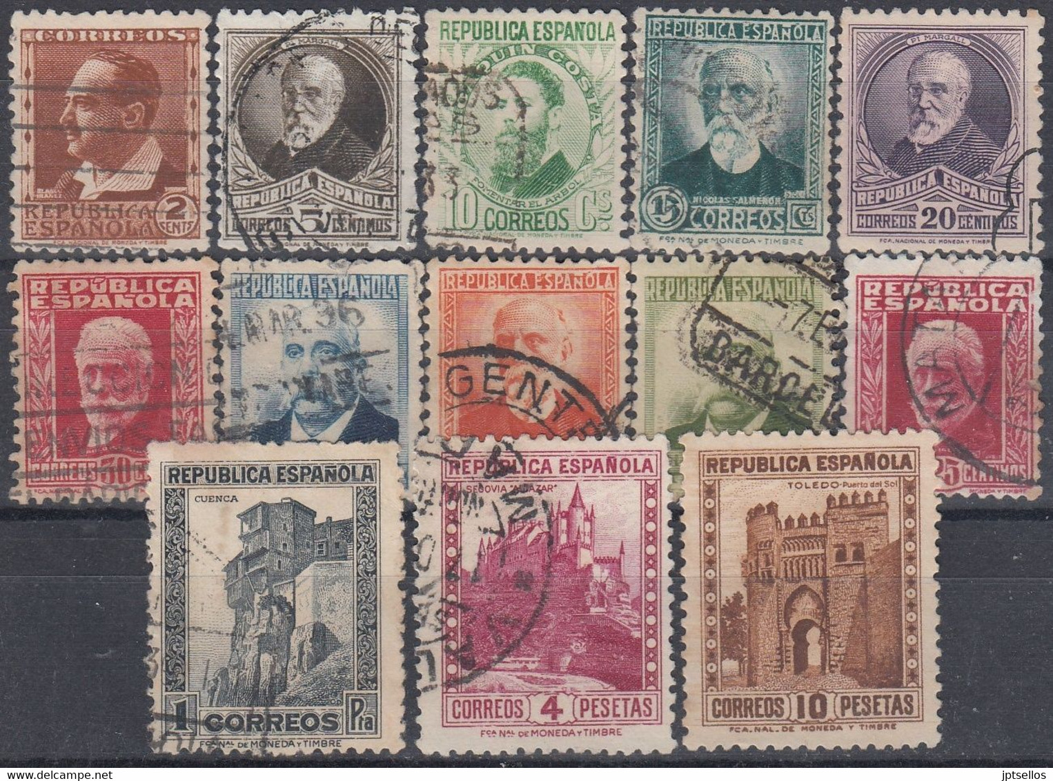 ESPAÑA 1932 Nº 662/675 USADO (REF.01) BIEN CENTRADOS - Used Stamps