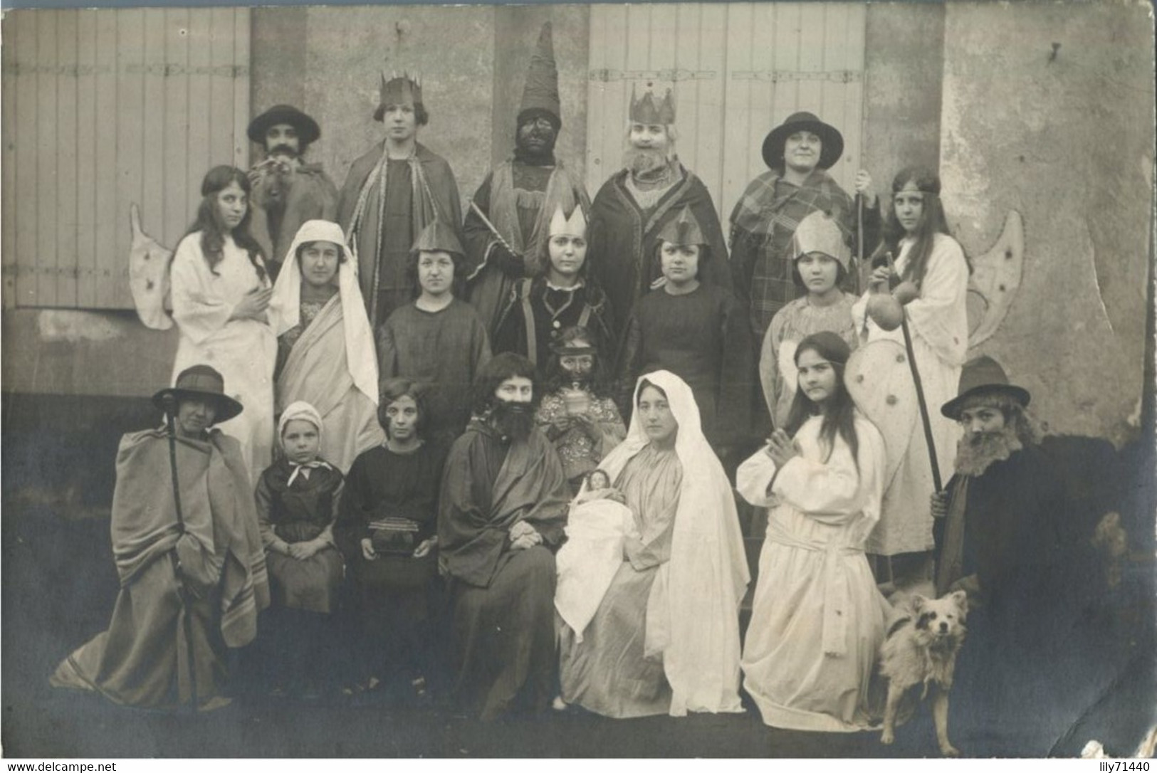 CPA Carte Photo Troupe De Théatre Groupe Artistique Jeunes Filles De Rochebelle 1924 La Pastorale - La Tronche