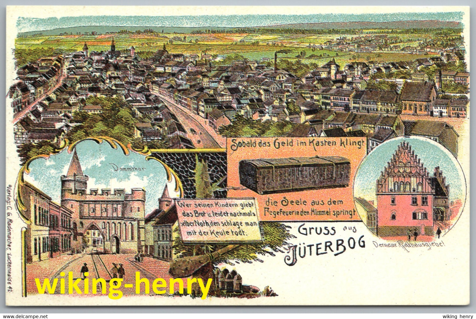 Jüterbog - Neudruck Einer Alten Litho - Jueterbog