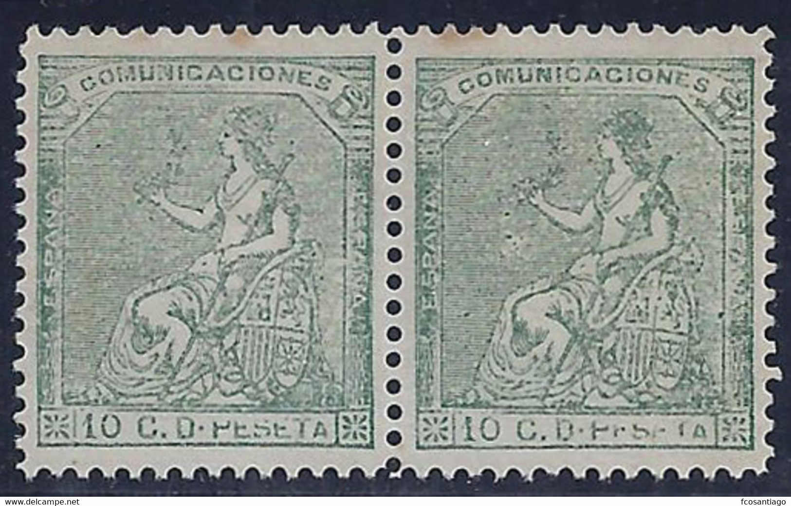 ESPAÑA 1873 - Edifil #133F - Falso Postal - Puntos De Oxido - Unused Stamps