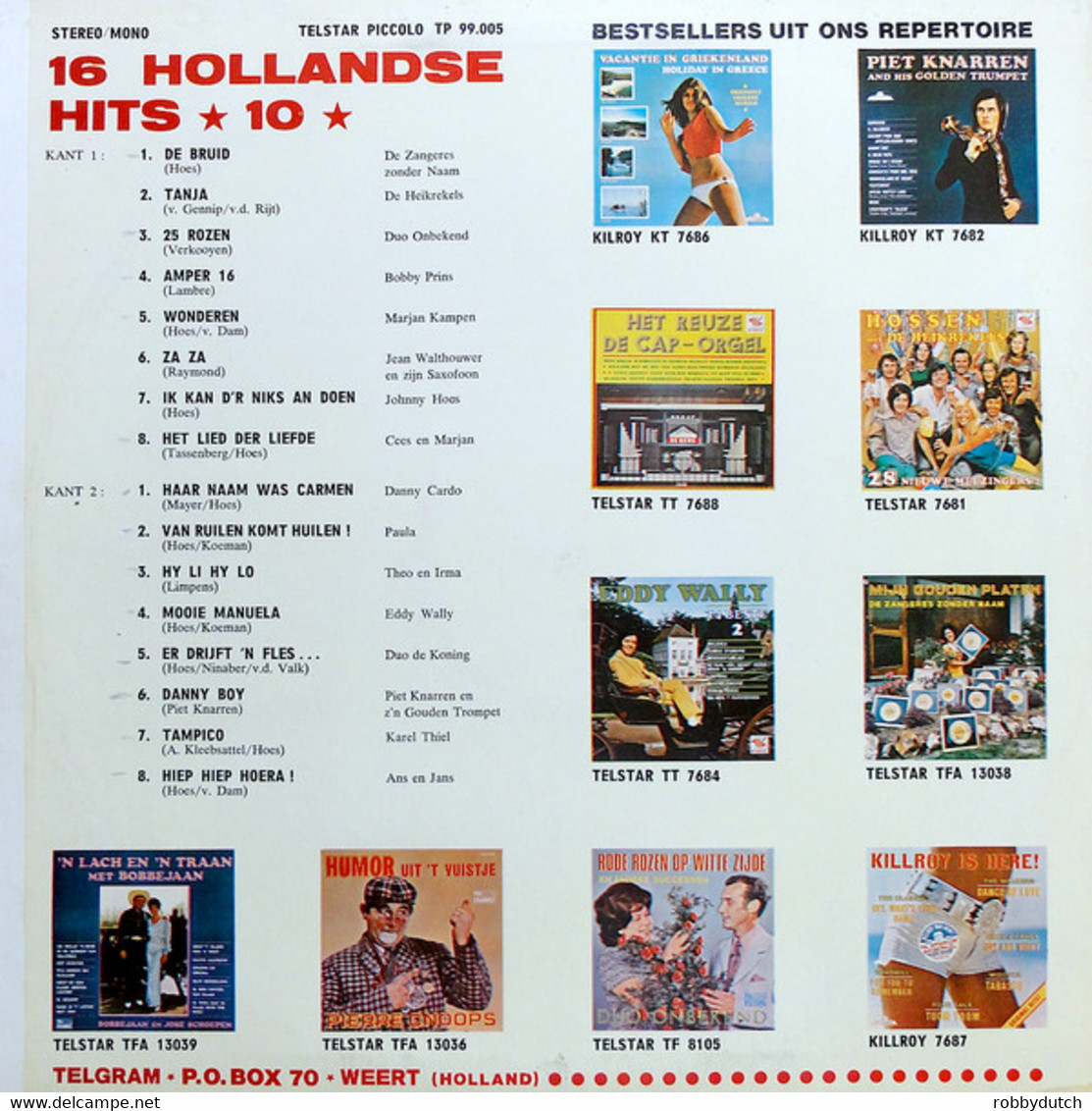 * LP *  16 HOLLANDSE HITS 10 - DIVERSE ARTIESTEN - Altri - Fiamminga