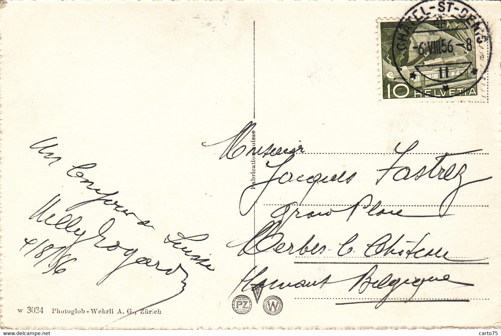 Suisse - Sarnen Mit Flueli, Hutstock Und Nunalphorn - Postal Mark Châtel-Saint-Denis - Sarnen