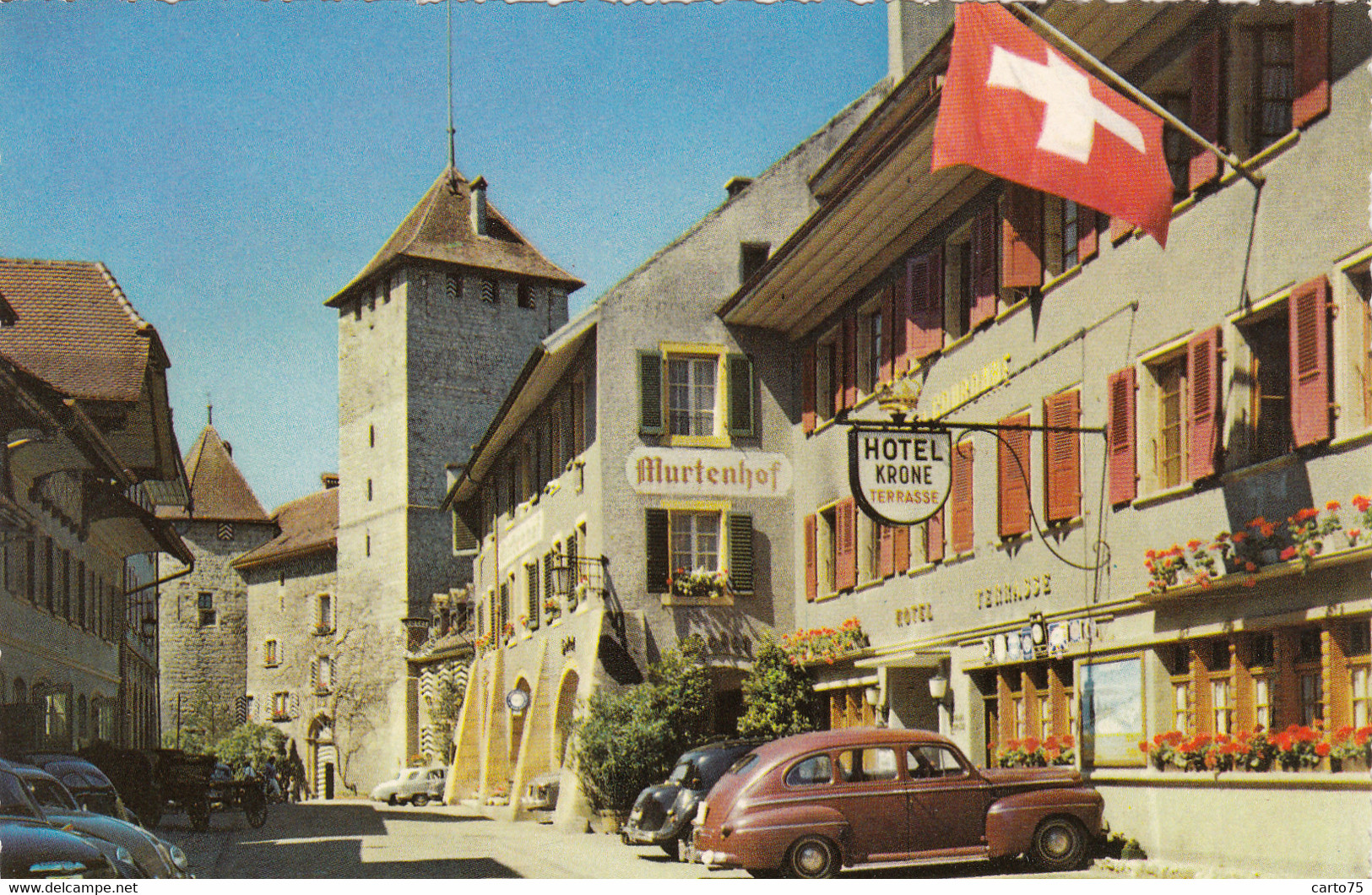 Suisse - Morat - Hotel Krone - Automobiles - Murten