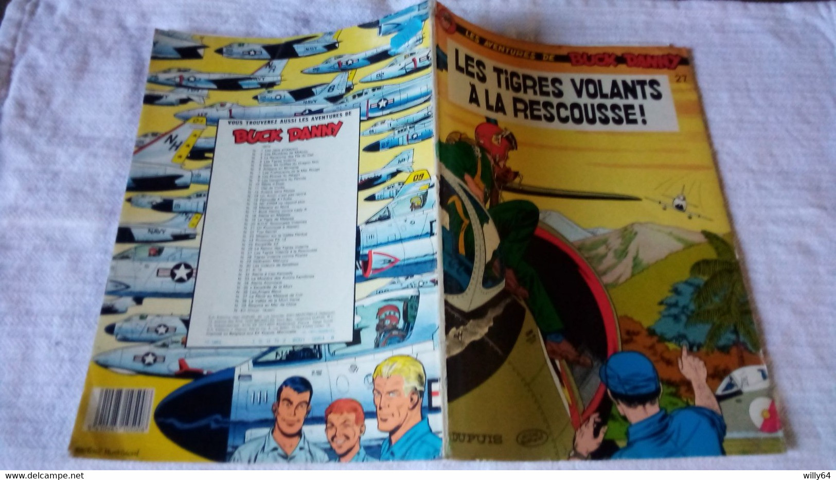 LES AVENTURES DE BUCK DANNY  N°27  " Les Tigres Volants à La Rescousse "   1976  DUPUIS   BD SOUPLE  TBE - Buck Danny