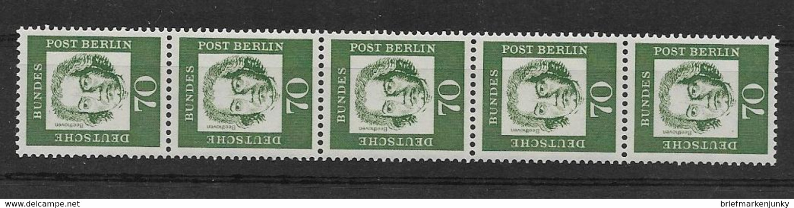 Berlin Mi.Nr. Ex 199 R - 210 R , 5-Streifen , Postfrisch ** - Roulettes