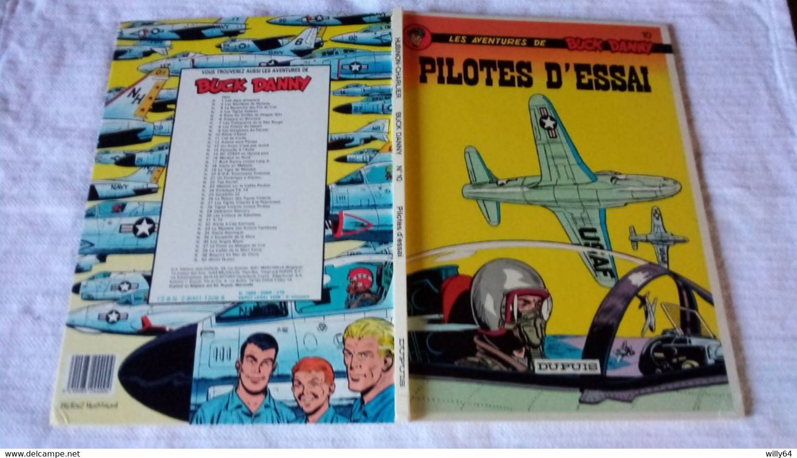 LES AVENTURES DE BUCK DANNY  N°10  " Pilotes D'Essais "   1986  DUPUIS    TBE - Buck Danny