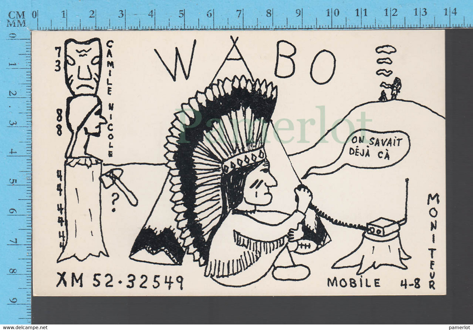 QSL - Base Et Mobile : Wabo ( Communication Par Nuages )- Montreal  P. Quebec - CB - CB