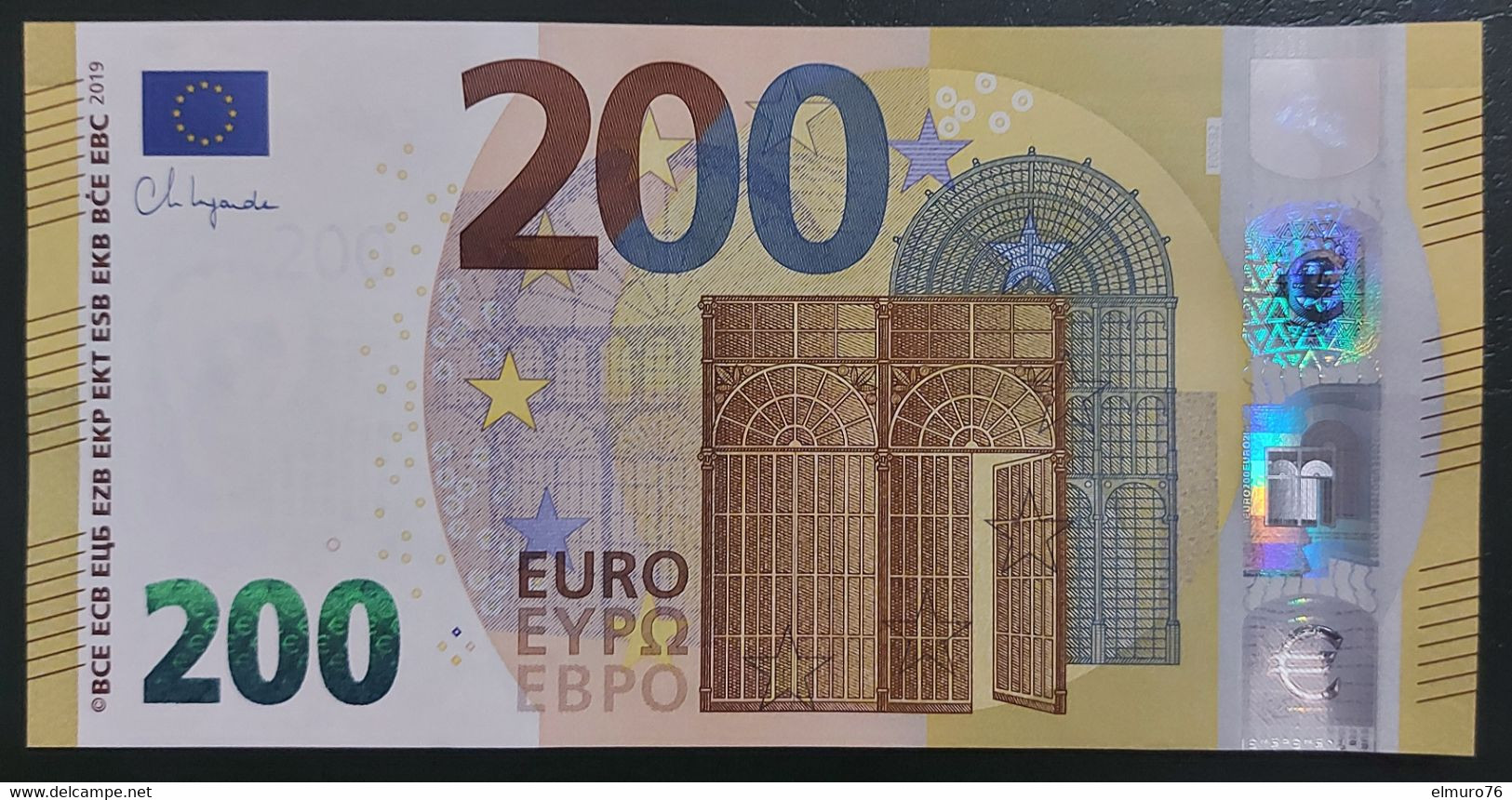 200 EURO E005B2 Lagarde France Serie EA Perfect UNC - 200 Euro