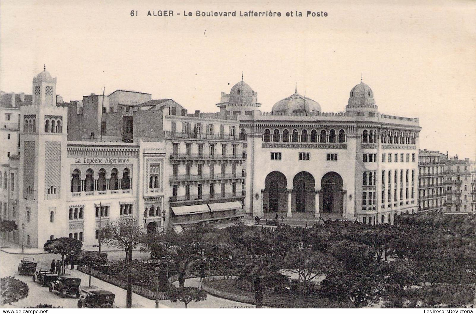 CPA - ALGERIE - ALGER - Le Boulevard Lafferrière Et La Poste - Collection Idéale - Alger