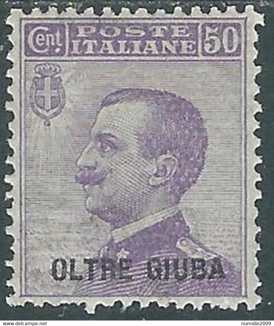 1925 OLTRE GIUBA EFFIGIE 50 CENT MH * - RF36-5 - Oltre Giuba