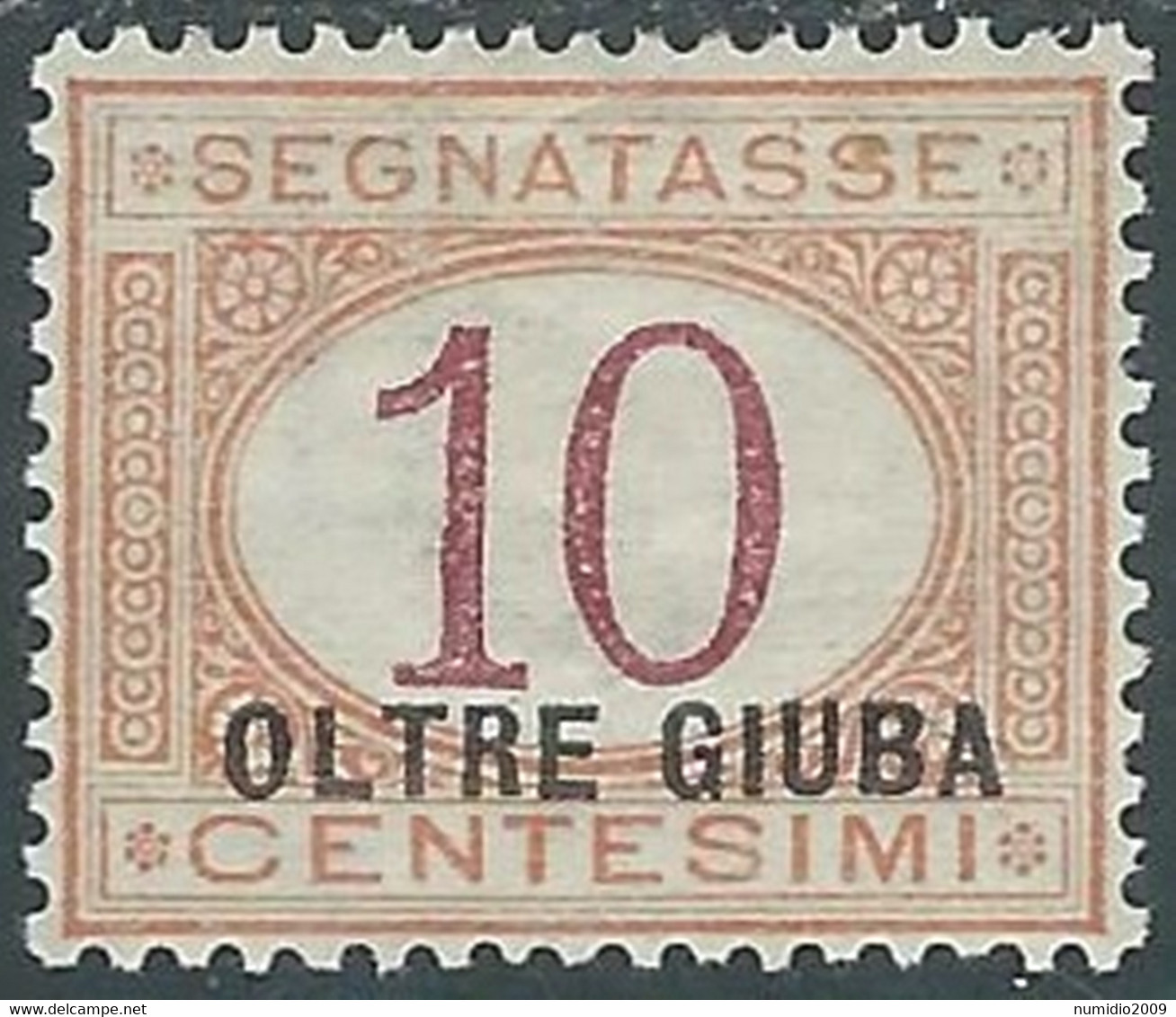 1925 OLTRE GIUBA SEGNATASSE 10 CENT MH * - RF37 - Oltre Giuba