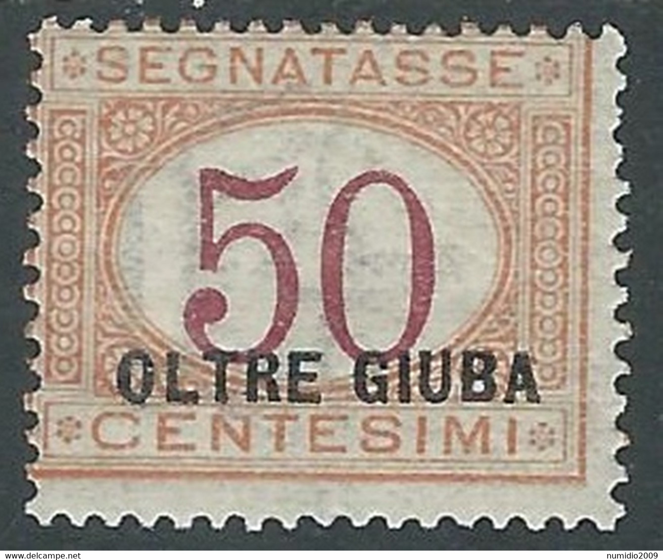 1925 OLTRE GIUBA SEGNATASSE 50 CENT MH * - RF37-2 - Oltre Giuba