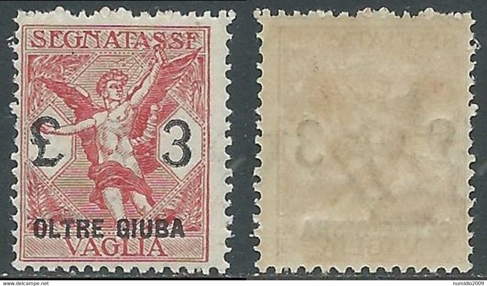 1925 OLTRE GIUBA SEGNATASSE PER VAGLIA 3 LIRE MNH ** - E201 - Oltre Giuba