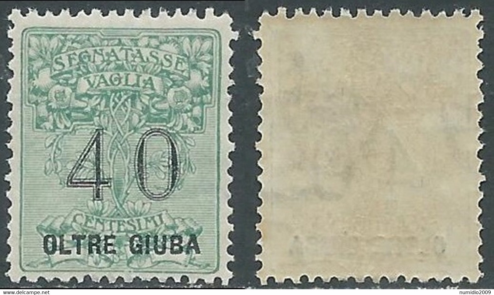 1925 OLTRE GIUBA SEGNATASSE PER VAGLIA 40 CENT MNH ** - E201 - Oltre Giuba
