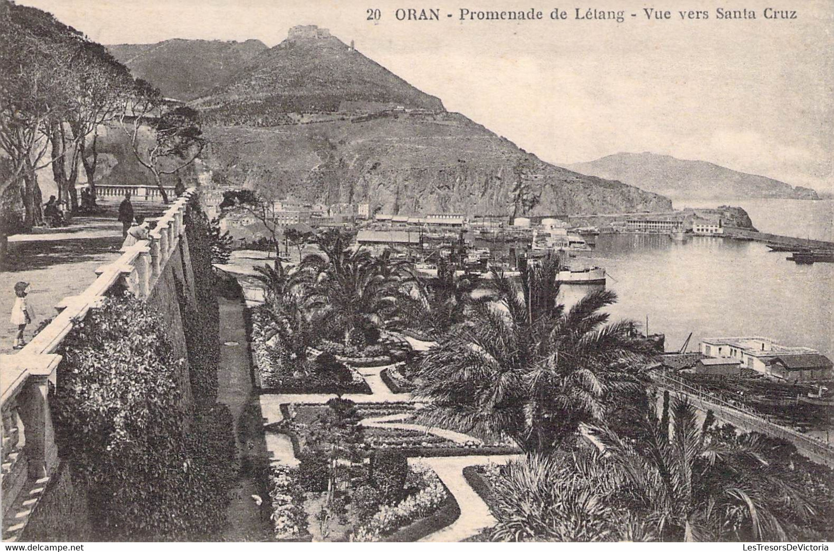 CPA - ALGERIE - Oran - Promenade De Létang - Vue Vers Santa Cruz - Collection Idéale - Oran