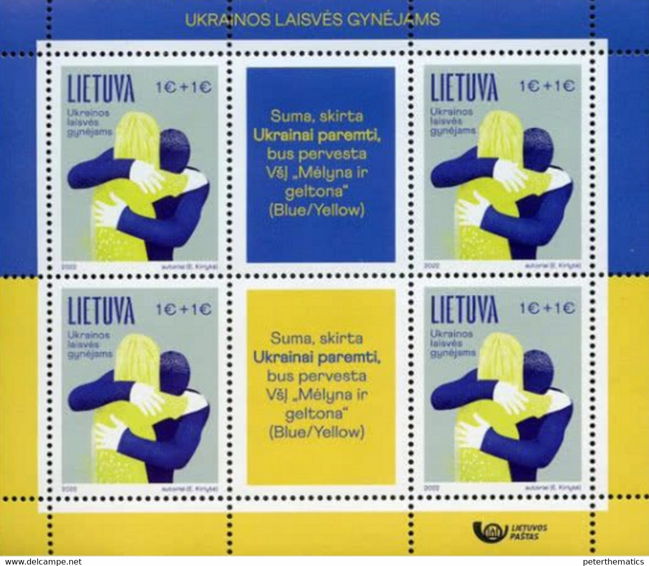 LITHUANIA, 2022, MNH, SUPPORT FOR UKRAINE, SHEEETLET - Unclassified