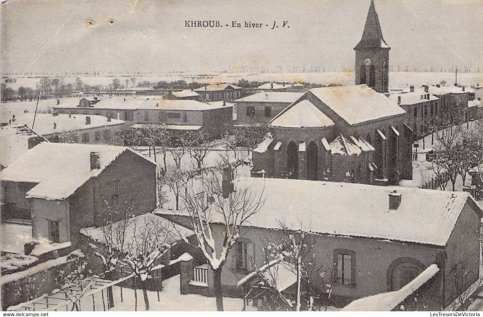 CPA - ALGERIE - KHROUB En Hiver - Sous La Neige - Autres & Non Classés