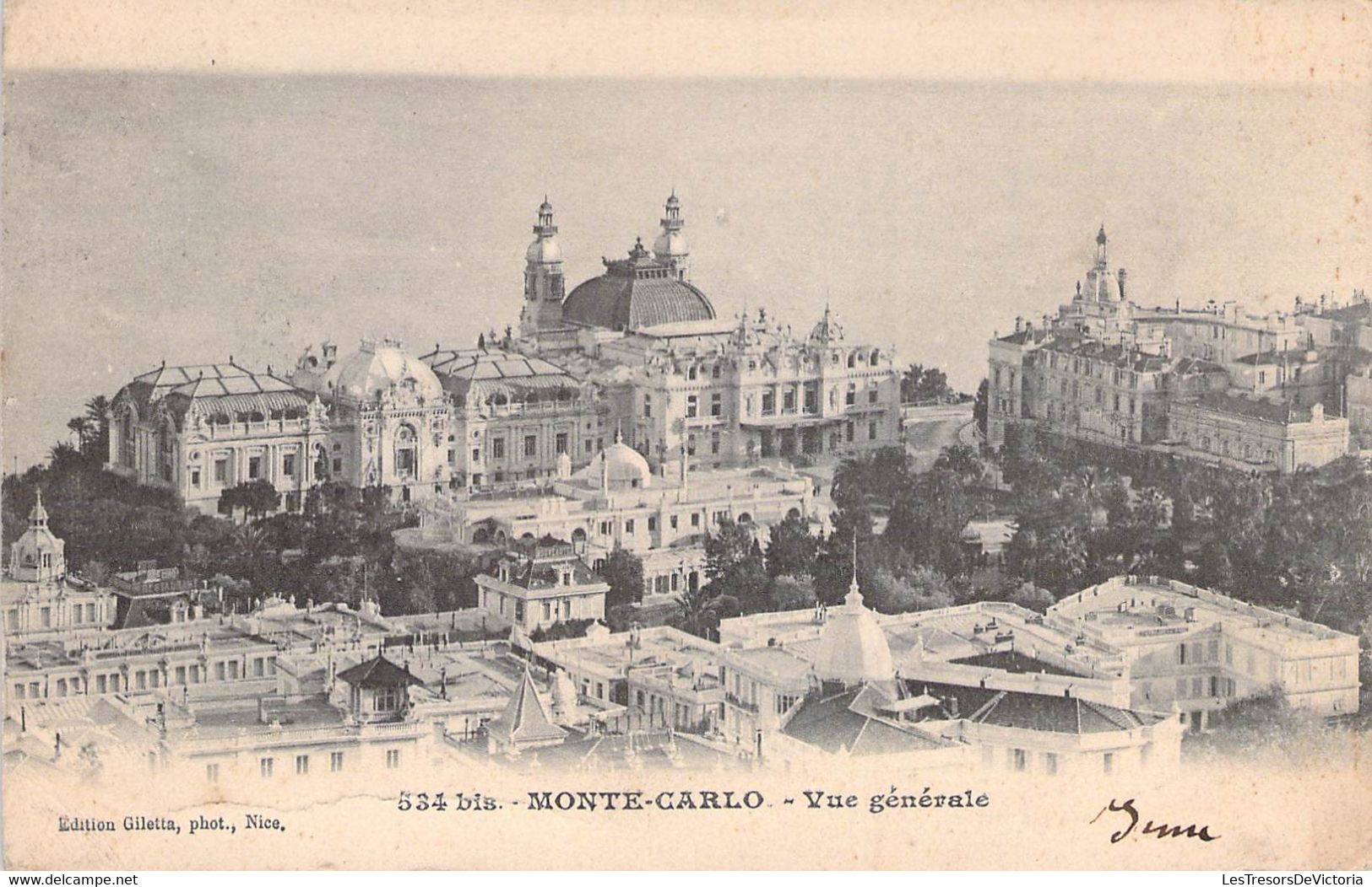 CPA - Monaco - MONTE CARLO - Vue Générale - Edition Giletta Nice - Monte-Carlo
