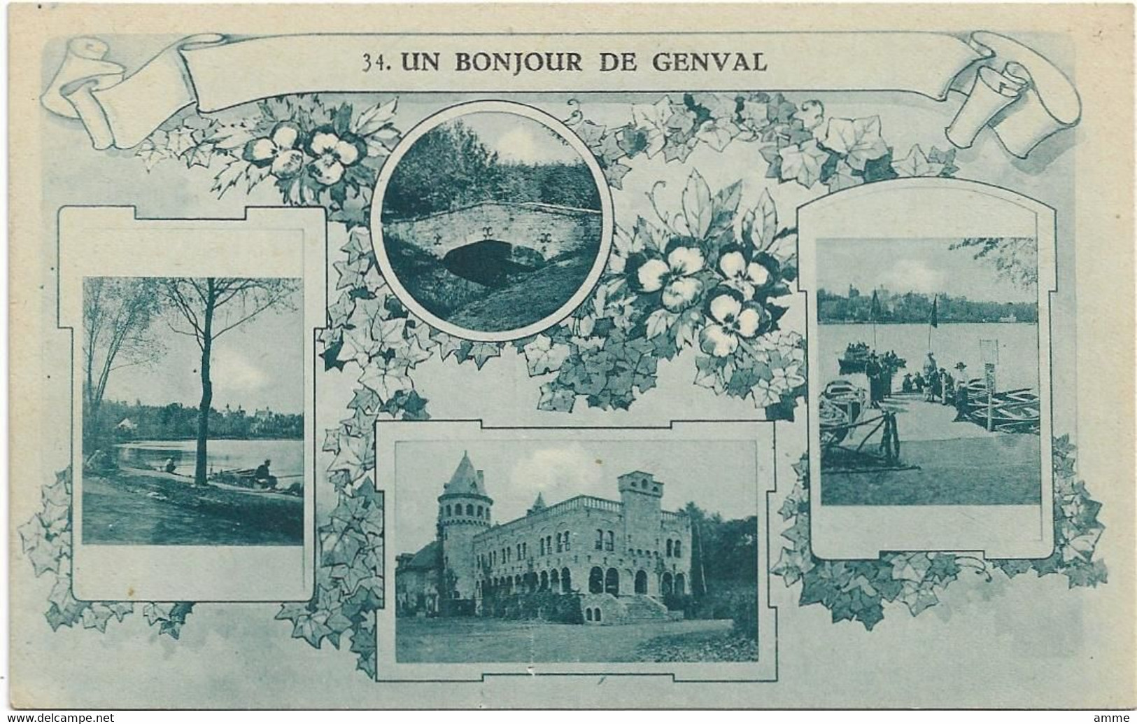 Genval   *  Un Bonjour De Genval (Multiview Coloré) - Rixensart