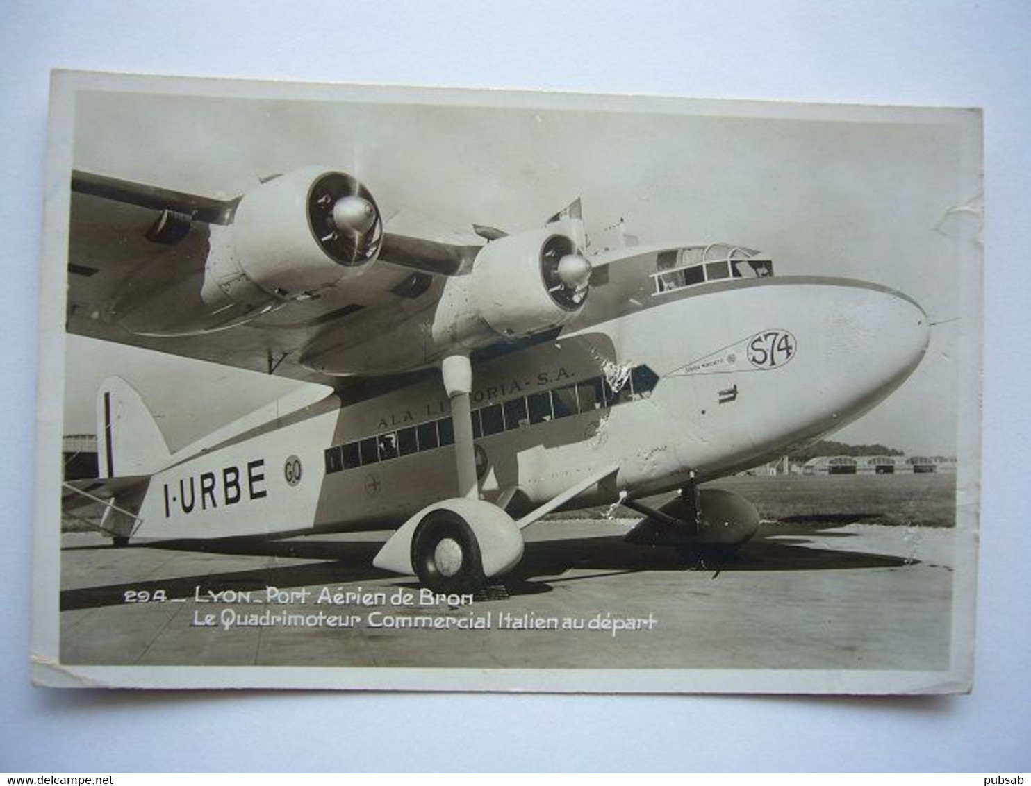 Avion / Airplane / ALA LITTORIA / Savoia Marchetti S74 / Registered As I-URBE / Seen At Lyon Bron Airport - 1946-....: Ere Moderne