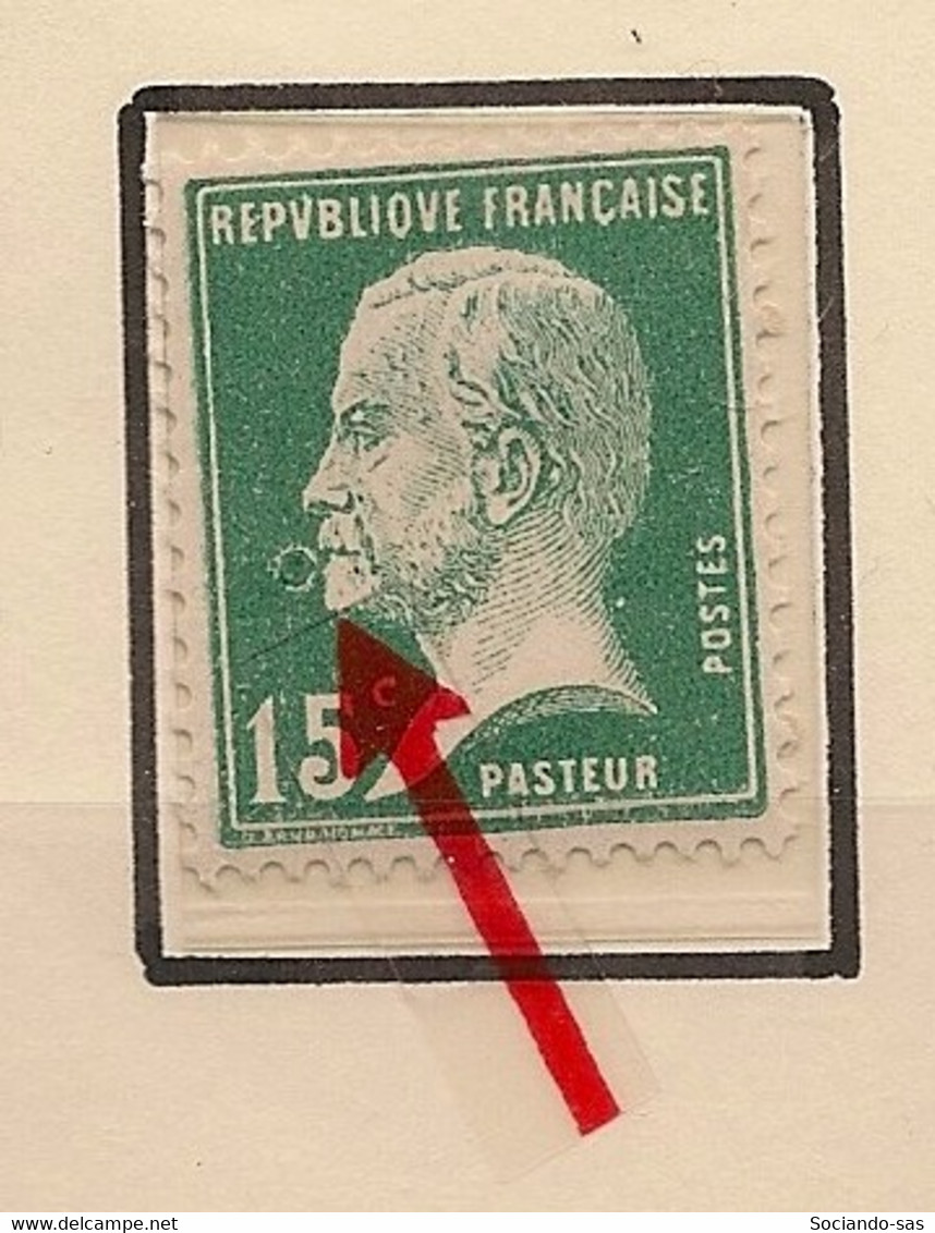 FRANCE - 1924 - N°Yv. 171a- Pasteur 15c Vert - VARIETE Anneau-lune - Neuf * / MH VF - Nuovi