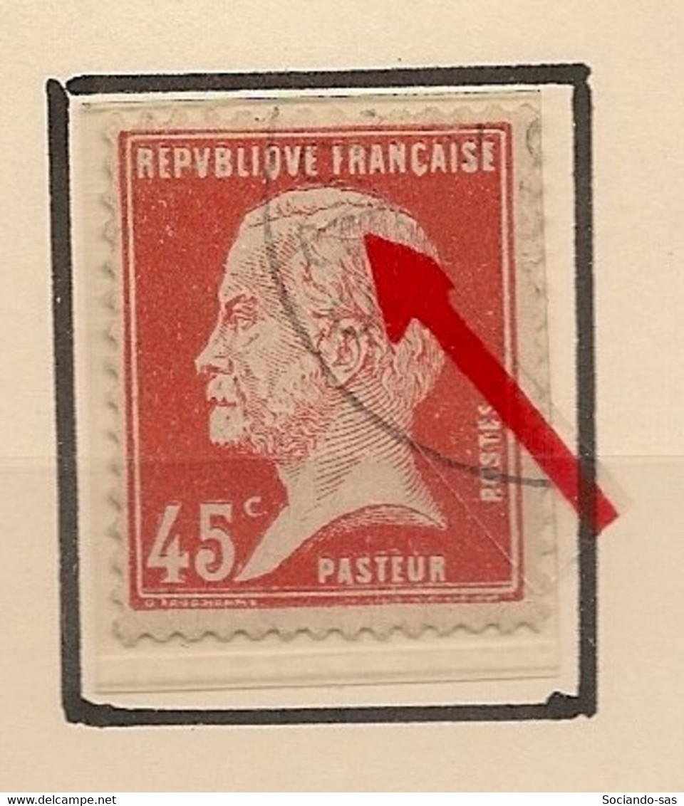 FRANCE - 1924 - N°Yv. 175d - Pasteur 45c Rouge - VARIETE Impression Double - Oblitéré / Used - Usados