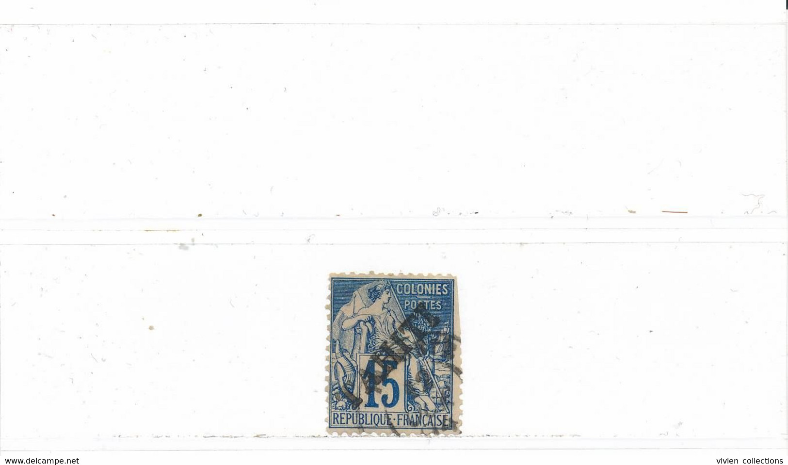 Polynésie Française - Tahiti Timbre Type Alphée Dubois N° 12 Oblitéré Papeete 12 Octobre 1894 (retaillé Bord Droit Haut) - Used Stamps