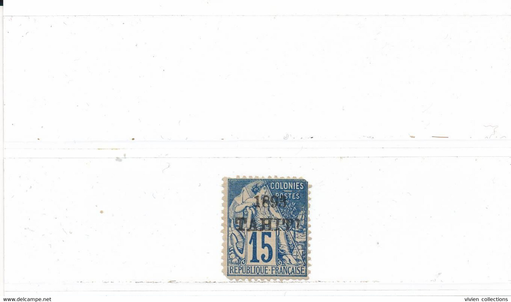 Polynésie Française - Tahiti Timbre Type Alphée Dubois N° 24 Neuf * Avec Charnière (2 Coins) - Unused Stamps