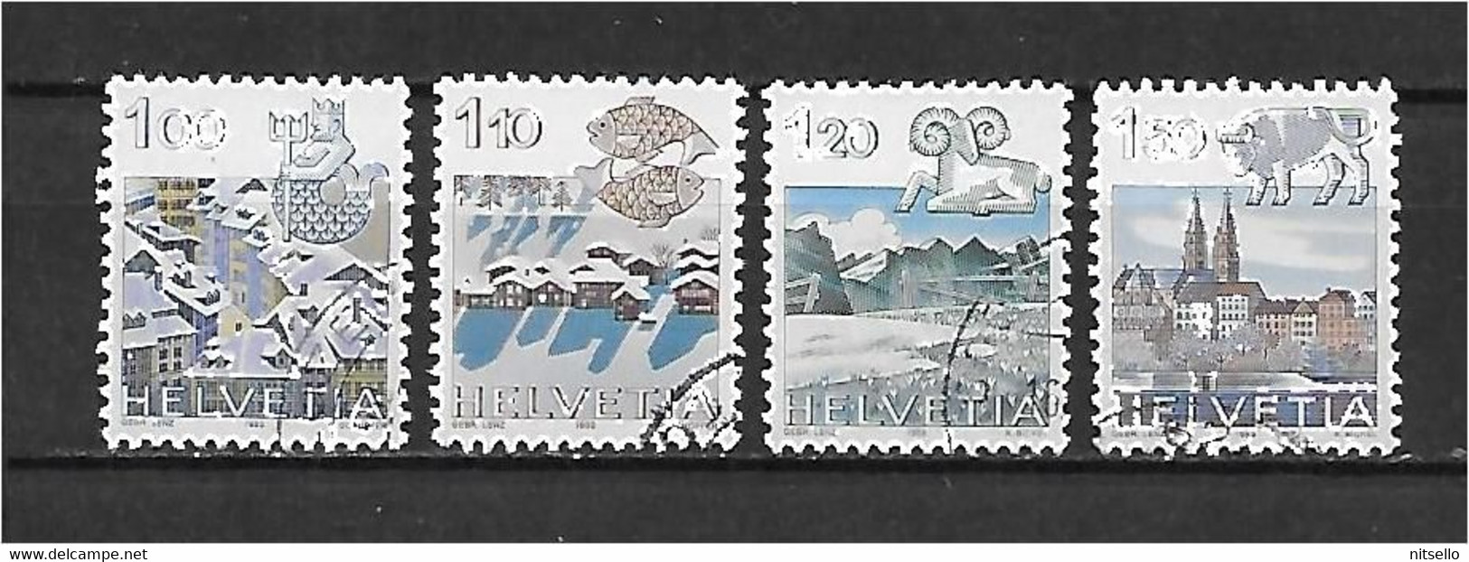 LOTE 1530A  ///  SUIZA   YVERT Nº:1156/1159   ¡¡¡ OFERTA - LIQUIDATION - JE LIQUIDE !!! - Used Stamps