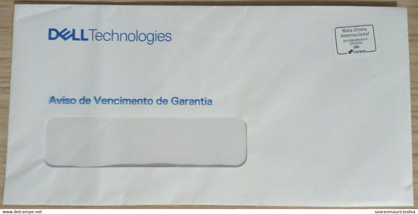 Brazil 2014 Dell Technologies Cover Label international Direct Mail Contract Regional Board Of Metropolitan São Paulo - Covers & Documents