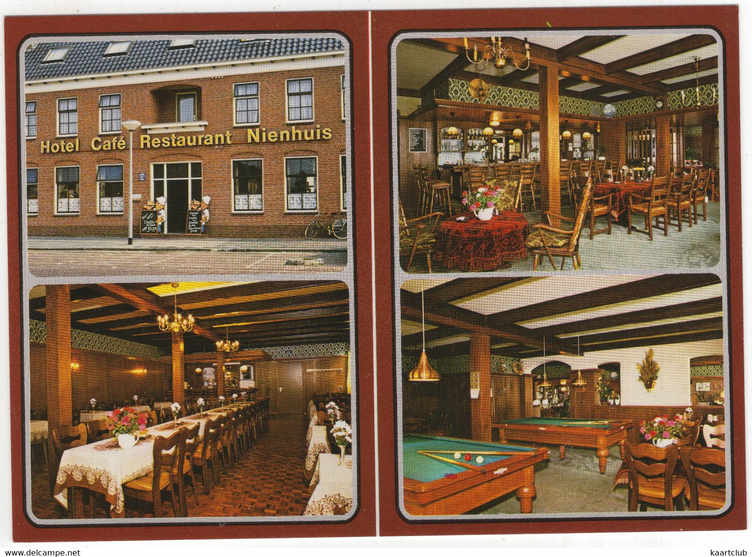 Winschoten - Hotel-Café-Restaurant 'Nienhuis', Marktplein 6-8 - (Groningen, Nederland/Holland) - Biljarttafels - Winschoten