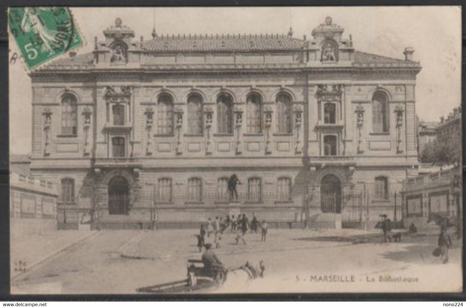 Carte P De 1913 ( Marseille / La Bibliotèque ) - Musées