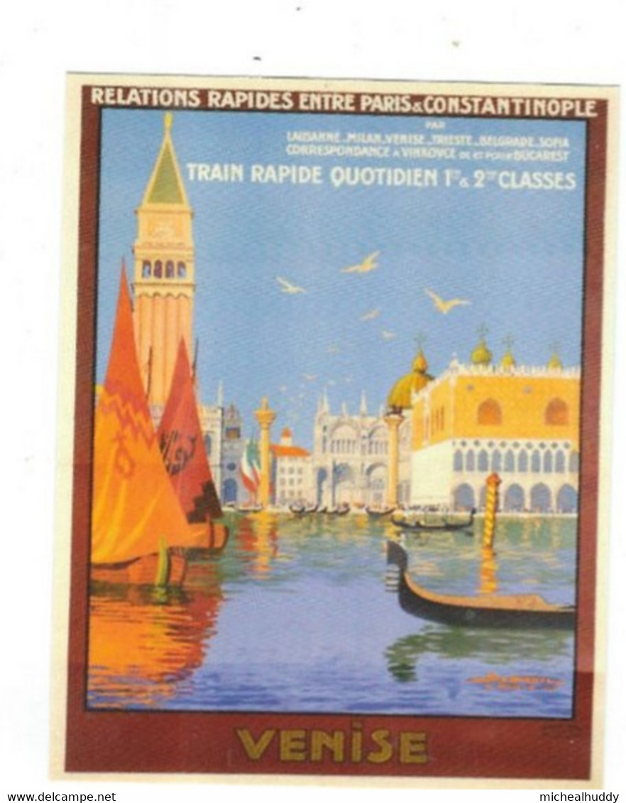 MODERN POSTCARD FORIEGN RAIL  POSTER ADVERTISING    VENISE CARD  NO LA/A 66 - Advertising