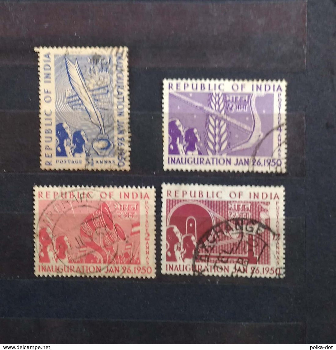 INDIA 1950 INAUGURATION OF THE REPUBLIC 4v SET USED - Gebraucht