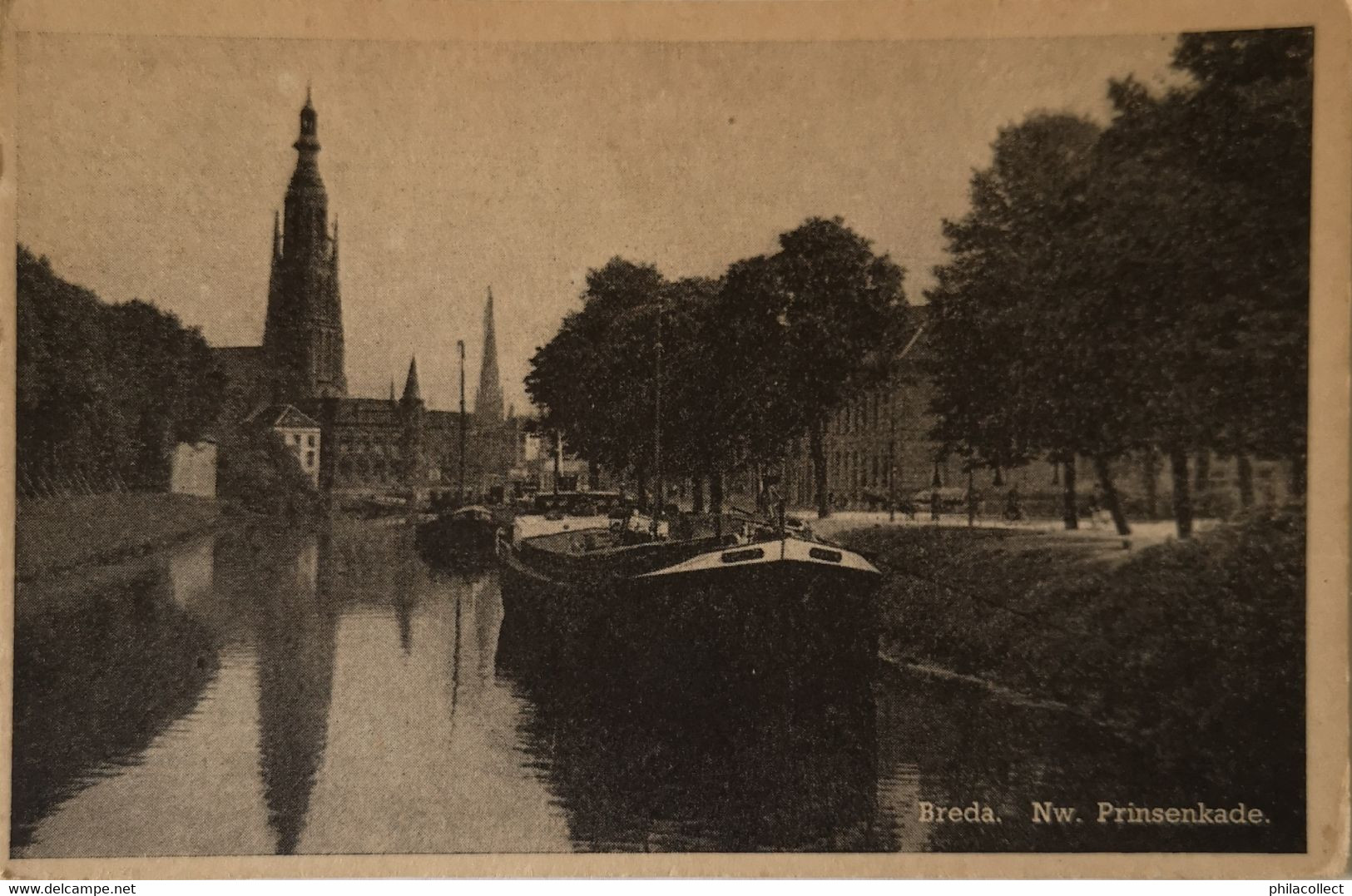 Breda (N - Br.) Nw. Prinsenkade (Binnenvaart Schip) Eind 40er Jaren - Breda
