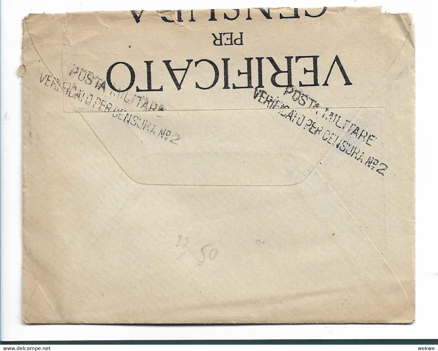 Alb049 / ALBANIEN - Ital. Feldpost Nr. 1 1917 Nach Paris Mit Briefinhalt, Strafportostempel, 2-fach Zensiert. - Albania