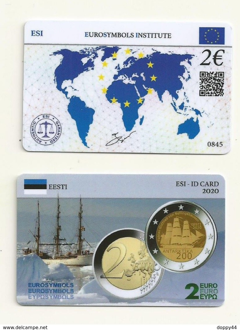 CARTE DE COLLECTION SANS PIECE ESTONIE EMISE  PAR EUROSYMBOLS INSTITUTE  ESI ID CARD MILLESIME 2020  /0845 - Estland