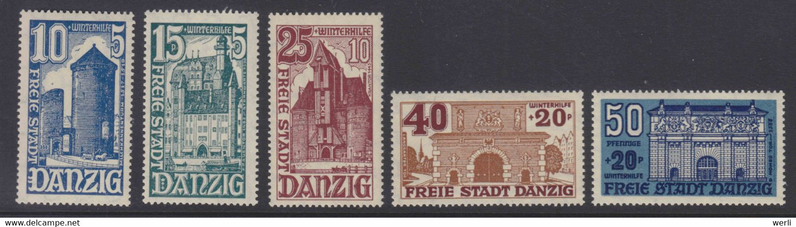 Danzig MiNr. 262-266 ** - Ungebraucht