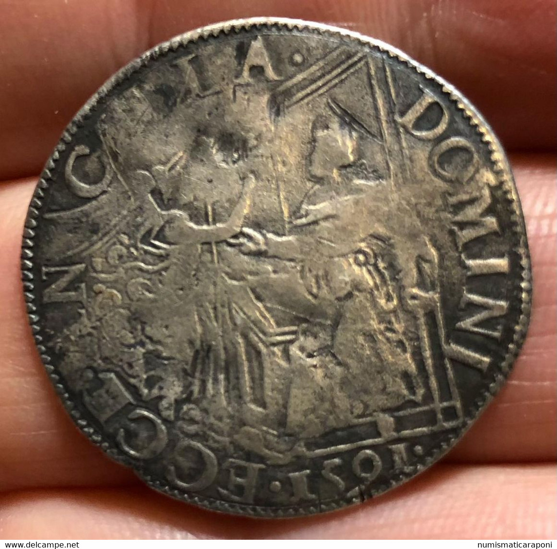 Firenze Ferdinando I° 1587-1609 Giulio 1591 Mir 234/2 R Mb E.209 - Toscane