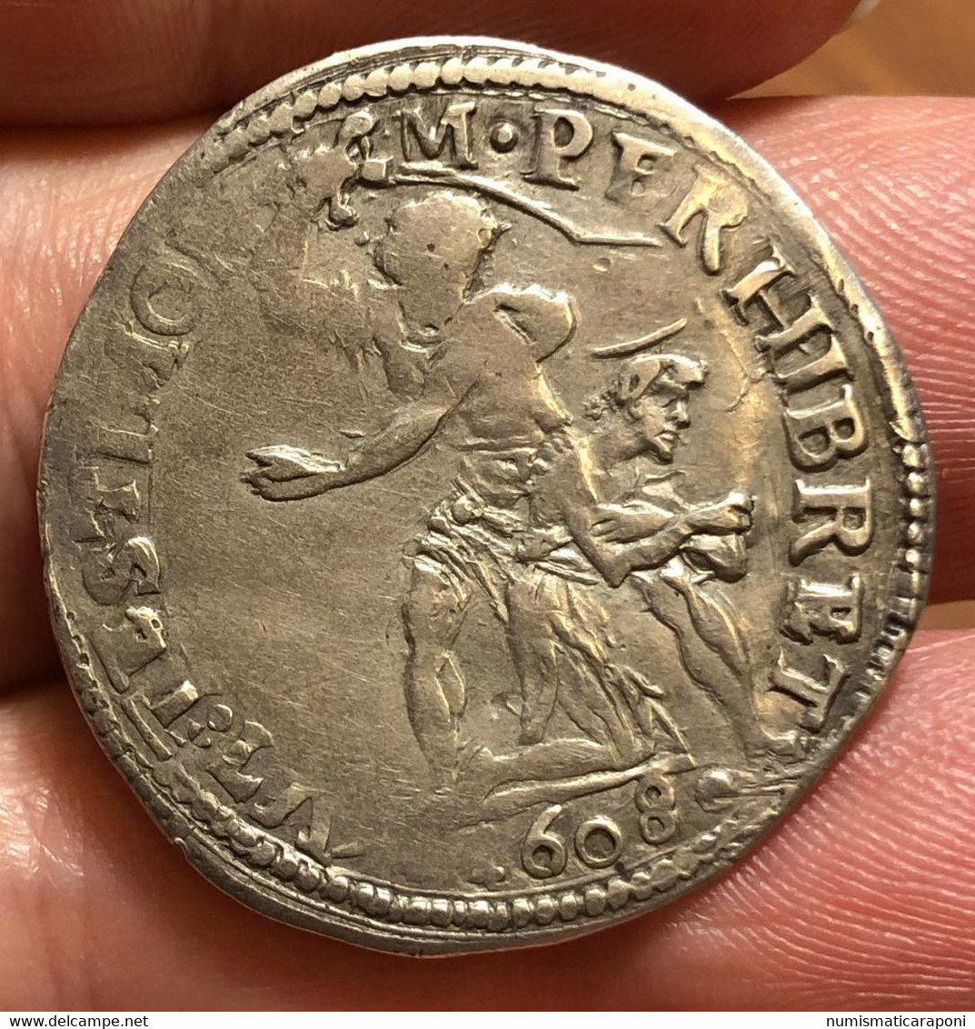 Firenze Ferdinando I° 1587-1609 Lira 1608 Mir 230/7 R2 RR Mb/q.bb E.211 - Toscana