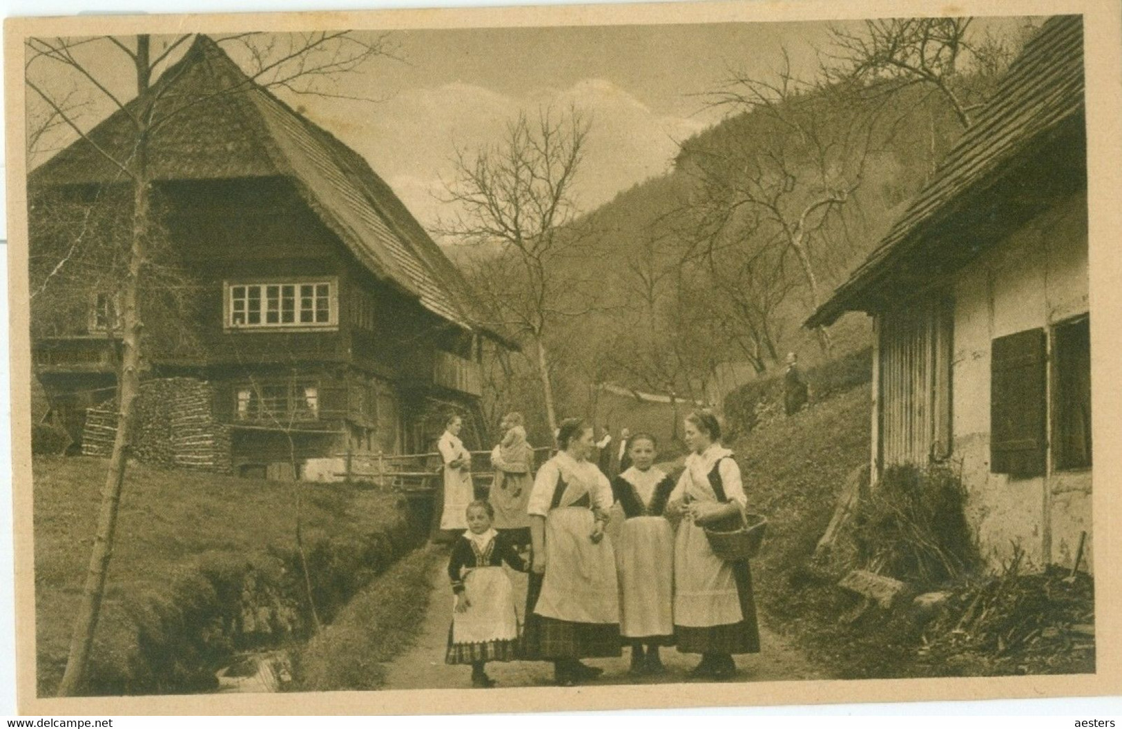 Wolfach; Schwarzwälder Bauernhaus Und Tracht - Nicht Gelaufen. (Franz Walter - München) - Wolfach