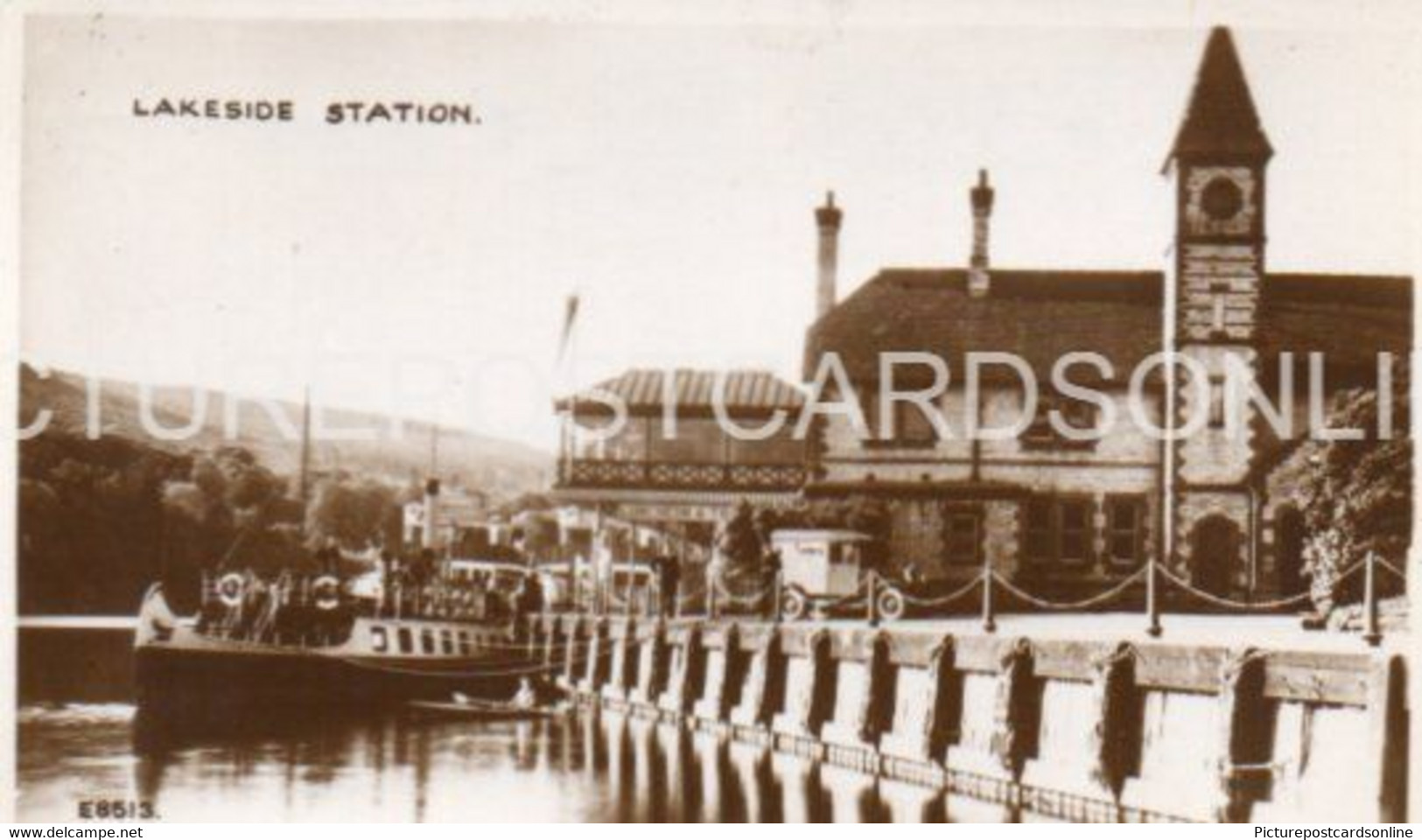 LAKESIDE STATION WINDERMERE OLD R/P POSTCARD CUMBRIA - Windermere